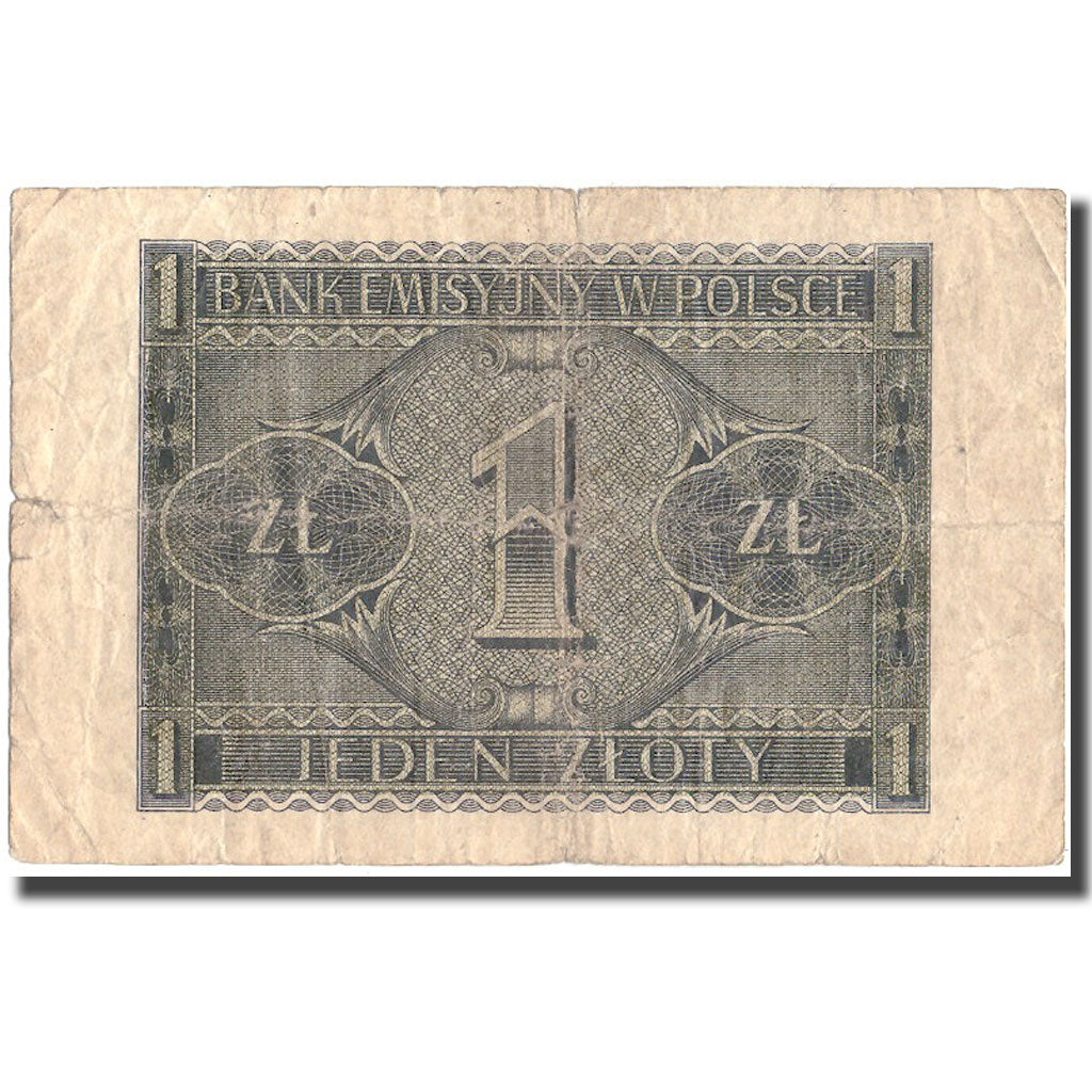 Banconote, Polonia, 1 Zloty, 1941, 1941, KM:99, B+