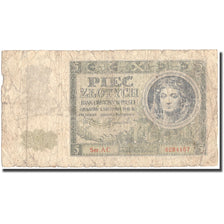 Banknote, Poland, 5 Zlotych, 1941, 1941, KM:101, VG(8-10)