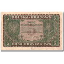 Geldschein, Polen, 5 Marek, 1919, 1919, KM:24, SS
