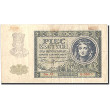Banknote, Poland, 5 Zlotych, 1941, 1941, KM:101, AU(50-53)