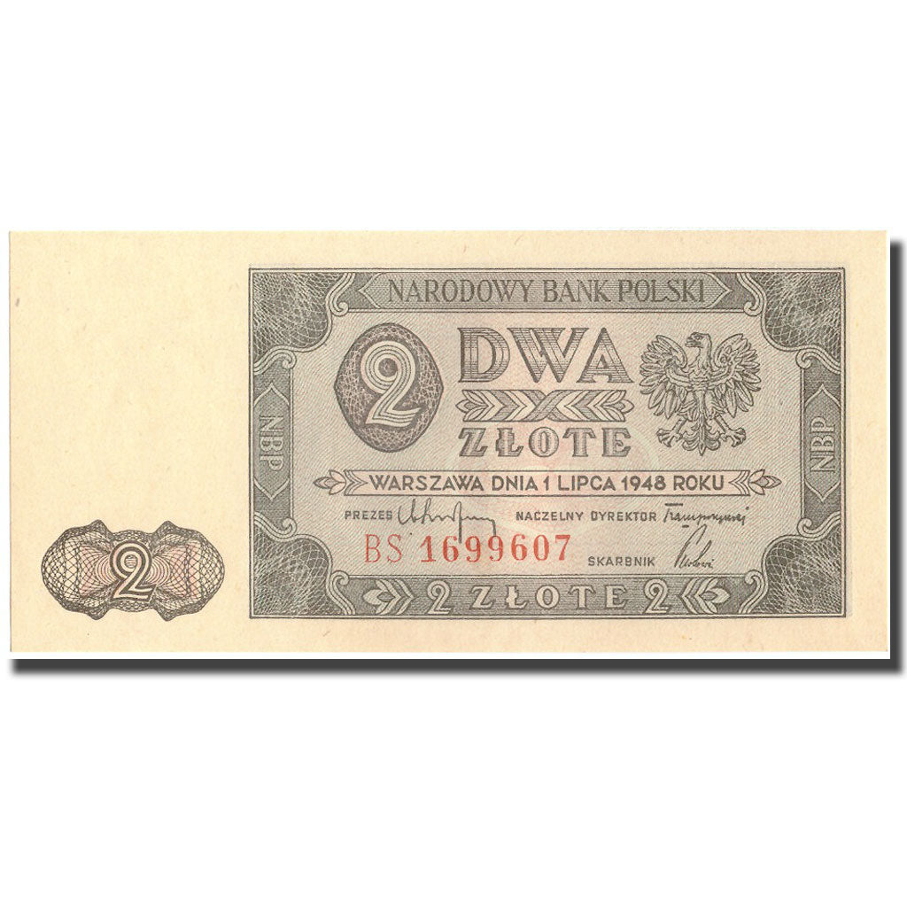 Geldschein, Polen, 2 Zlote, 1948, 1948, KM:134, UNZ-