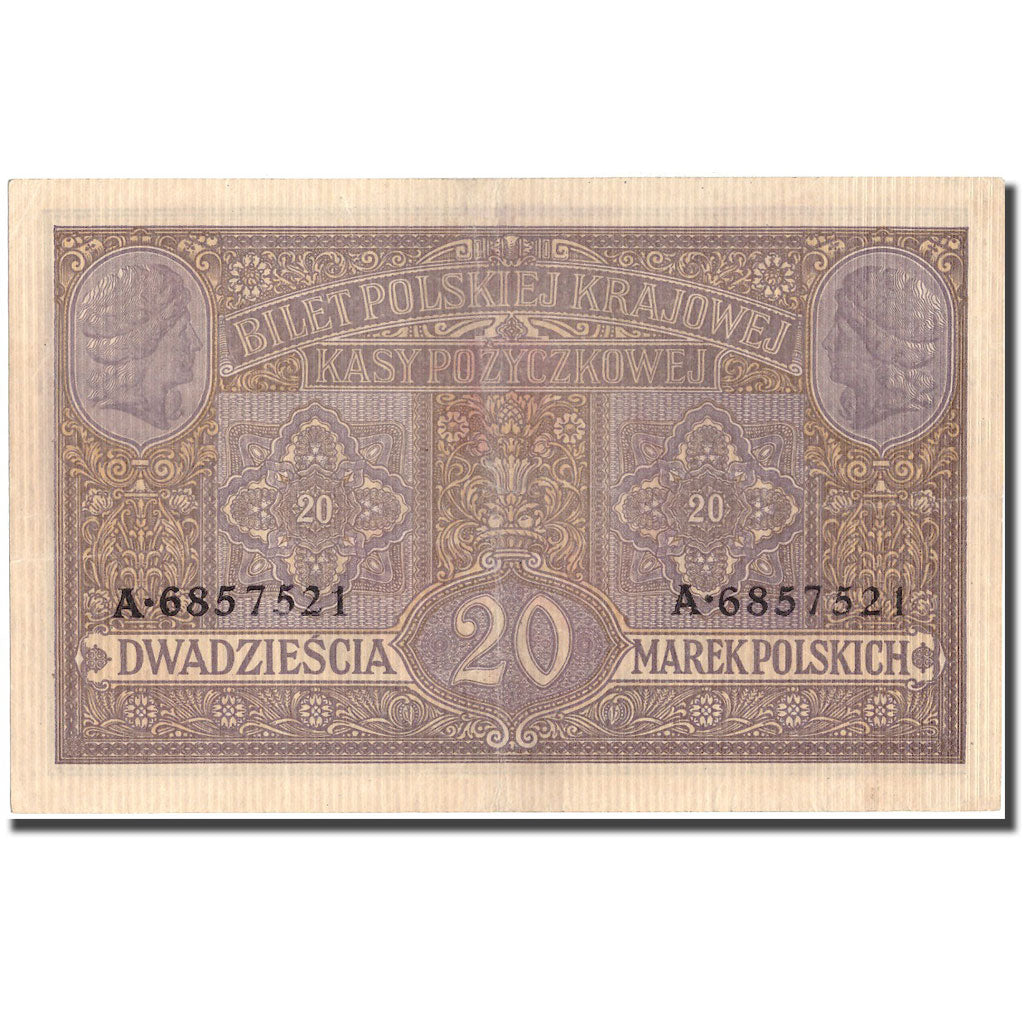 Banconote, Polonia, 20 Marek, 1917, 1917, KM:4b, BB+
