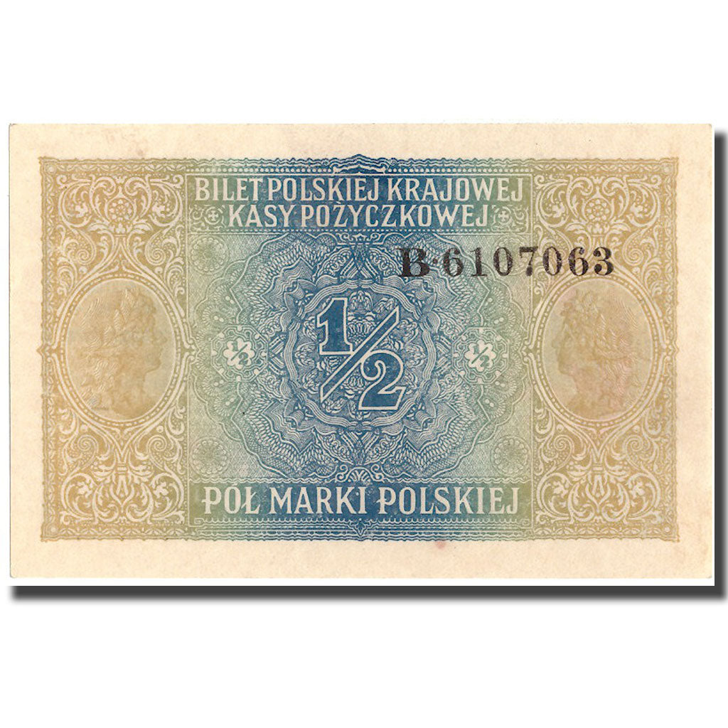 Banconote, Polonia, 1/2 Marki, 1917, 1917, KM:1, FDS
