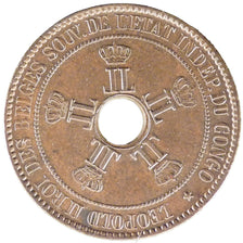Belgian Congo, 10 Centimes, 1889, KM #4, MS(60-62), Bronze, 19.90
