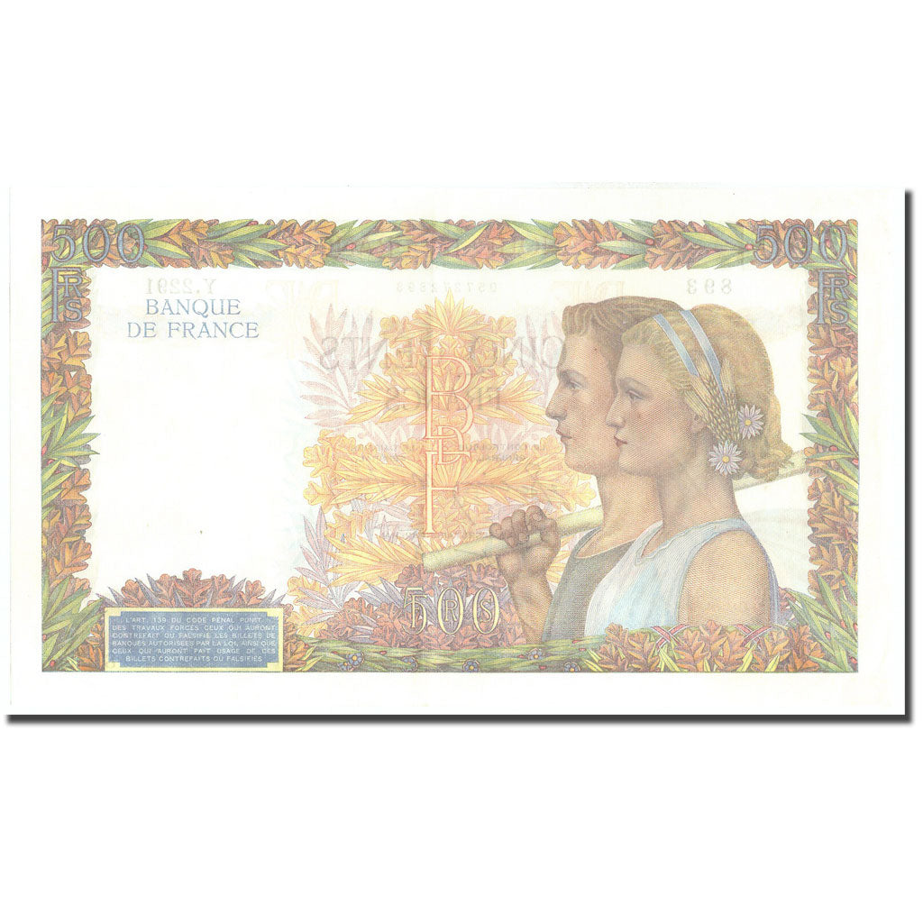 Francia, 500 Francs, La Paix, 1941, 1941-02-06, SC, Fayette:32.14, KM:95b