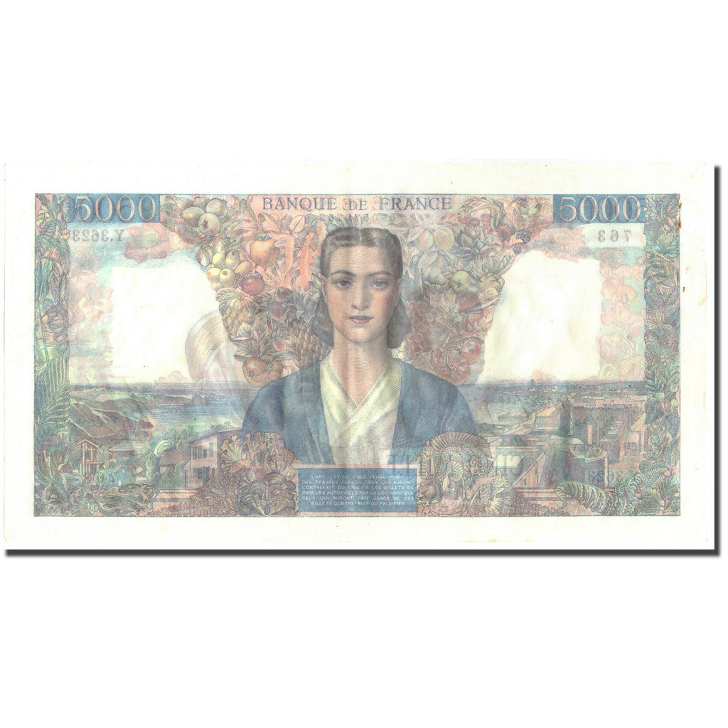 France, 5000 Francs, Empire Français, 1947, 1947-06-12, AU(50-53)