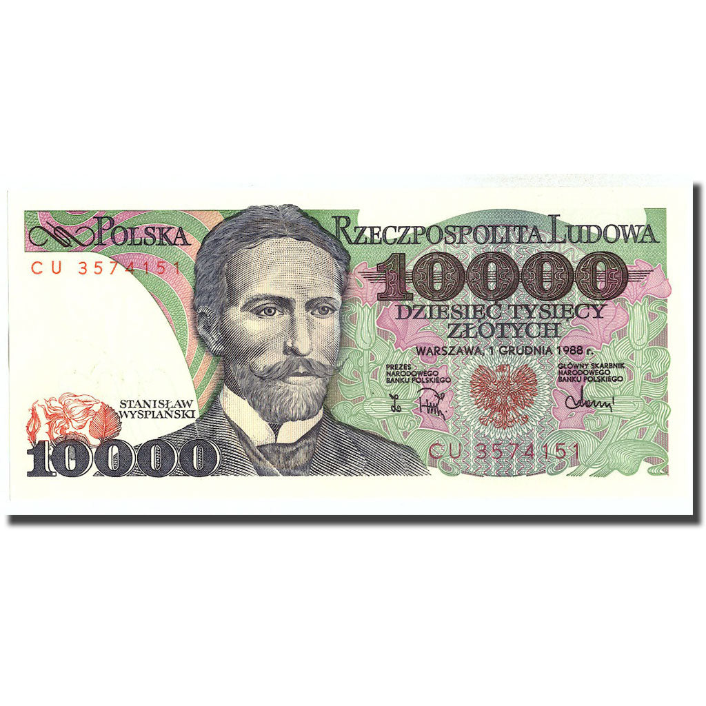 Banknote, Poland, 10,000 Zlotych, 1988, 1988, KM:151b, UNC(65-70)