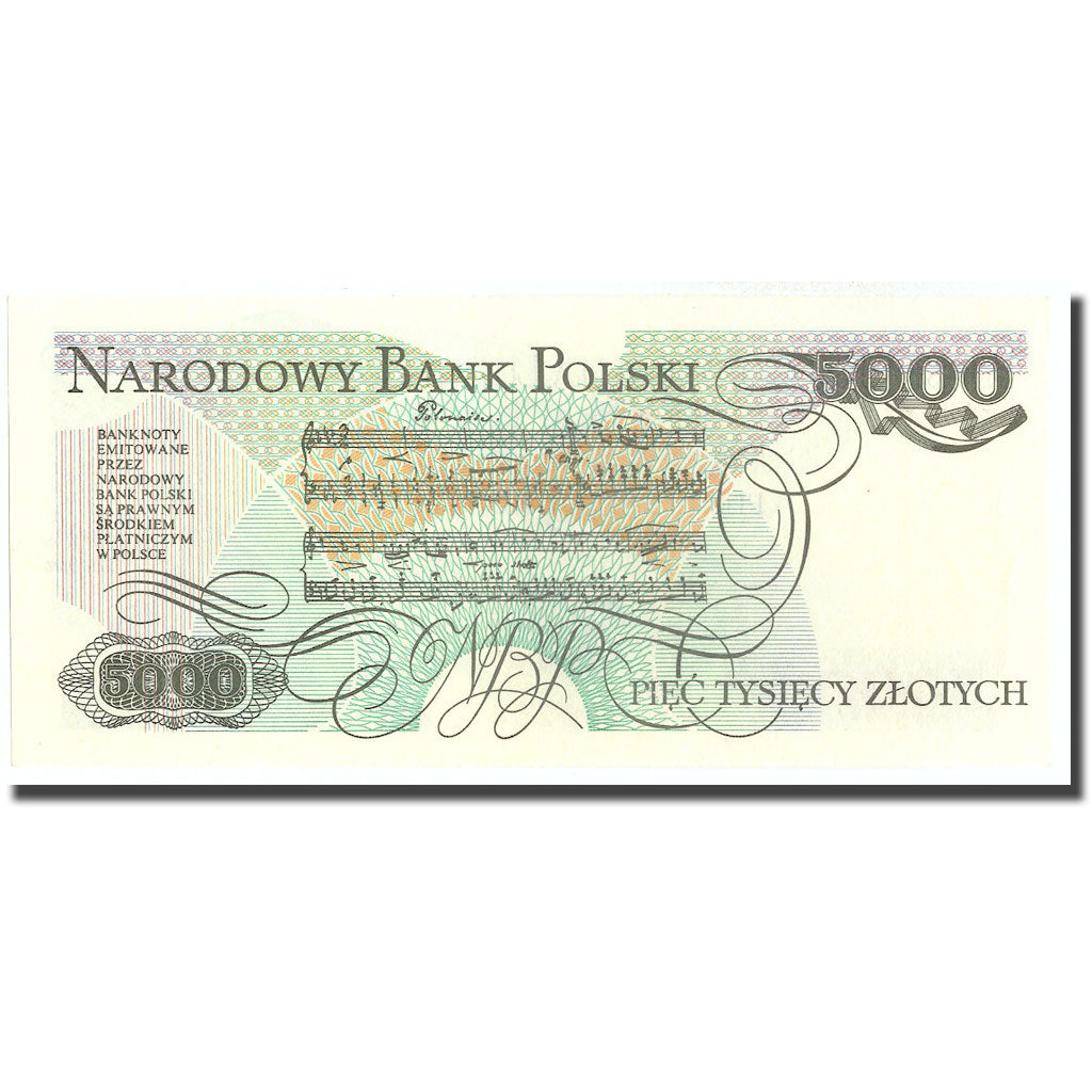 Banknote, Poland, 5000 Zlotych, 1982, 1982, KM:150a, UNC(65-70)