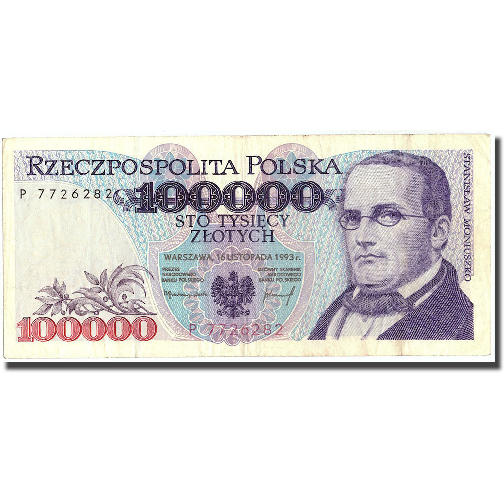 Billet, Pologne, 100,000 Zlotych, 1993, 1993-11-16, KM:160a, TTB