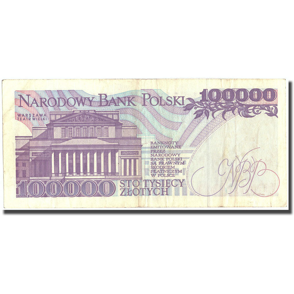 Billet, Pologne, 100,000 Zlotych, 1993, 1993-11-16, KM:160a, TTB
