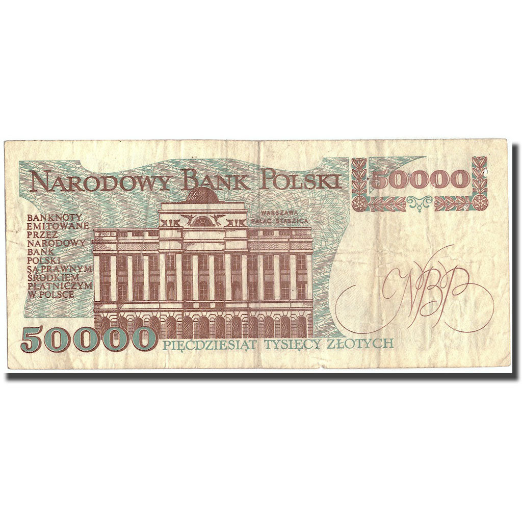 Geldschein, Polen, 50,000 Zlotych, 1989, 1989, KM:153a, S