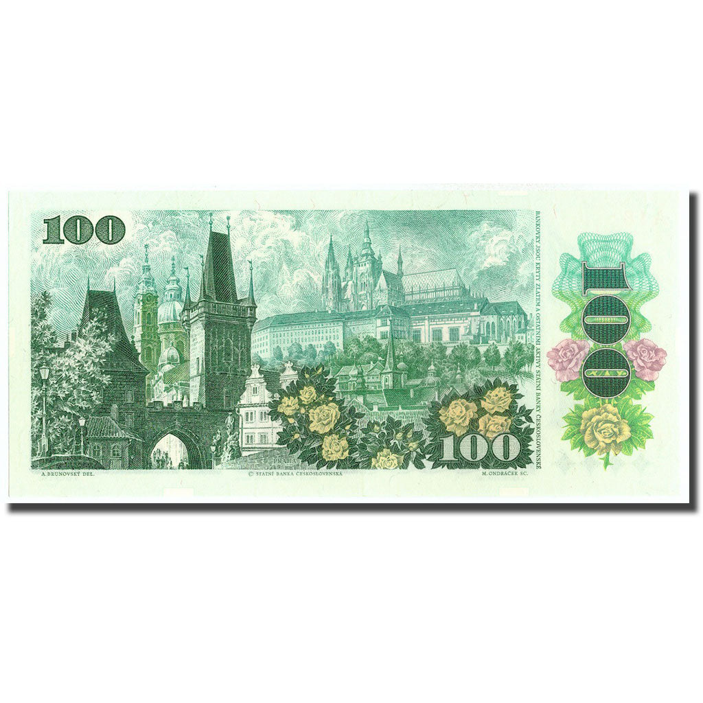Banknote, Czechoslovakia, 100 Korun, 1989, 1989, KM:97, UNC(63)