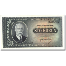 Geldschein, Tschechoslowakei, 100 Korun, KM:63a, VZ+
