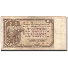 Banknote, Czechoslovakia, 100 Korun, 1953, 1953, KM:86b, VF(20-25)