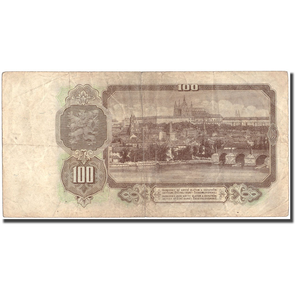 Banknote, Czechoslovakia, 100 Korun, 1953, 1953, KM:86b, VF(20-25)
