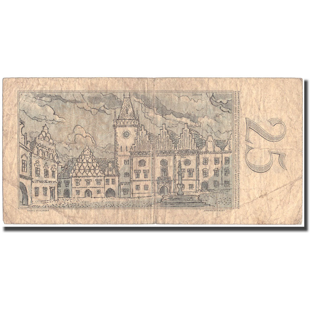 Banknote, Czechoslovakia, 25 Korun, 1961, 1961, KM:87a, VF(20-25)