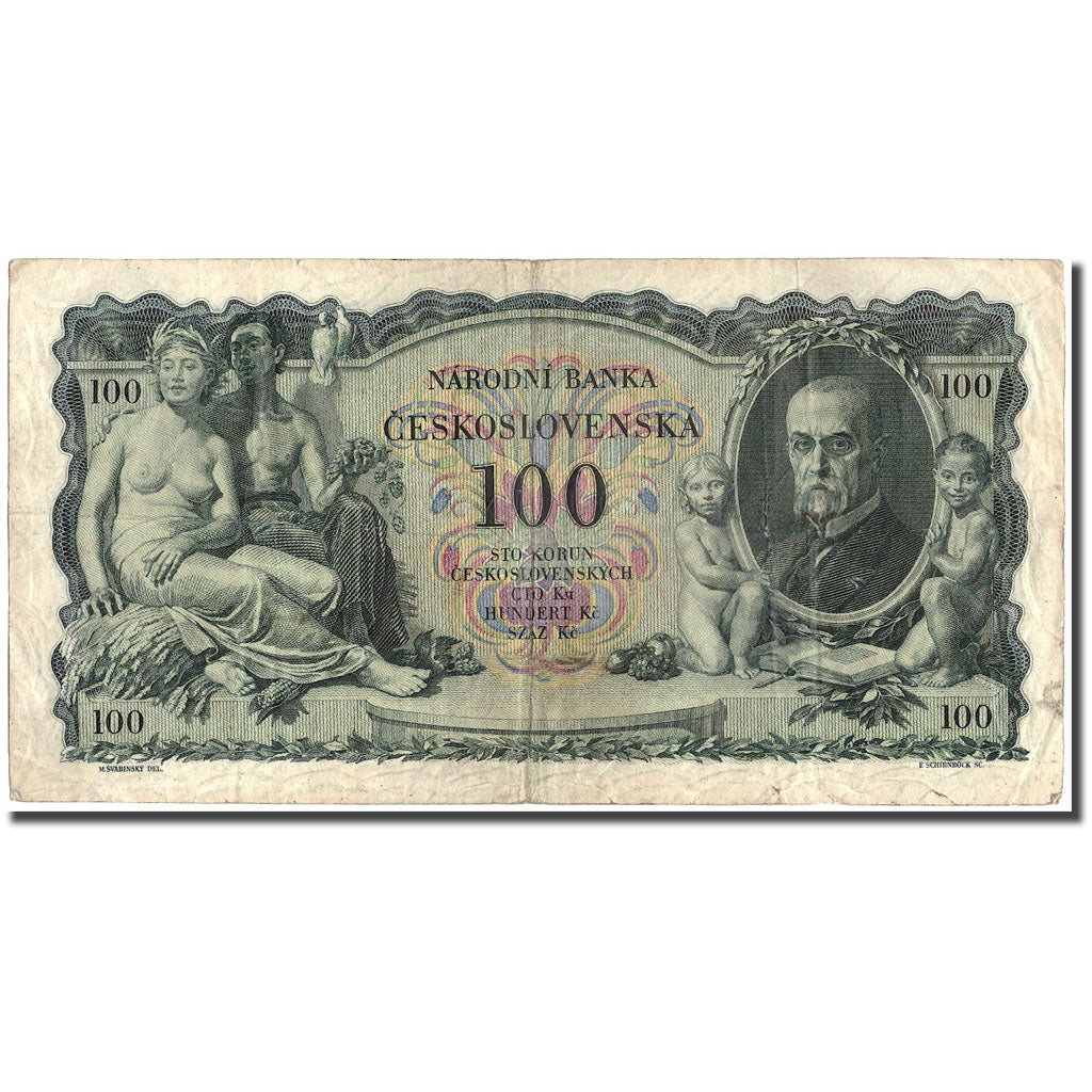 Banknote, Czechoslovakia, 100 Korun, 1931, 1931, KM:23a, VF(20-25)