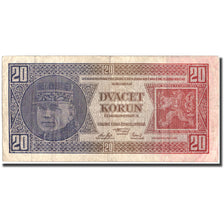 Banknote, Czechoslovakia, 20 Korun, 1926, 1926, KM:21a, VF(30-35)