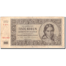 Banknote, Czechoslovakia, 1000 Korun, 1945, 1945, KM:74c, VF(20-25)