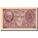 Geldschein, Italien, 5 Lire, 1944, 1944-11-23, KM:31a, UNZ-