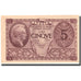Billete, 5 Lire, 1944, Italia, 1944-11-23, KM:31a, SC+