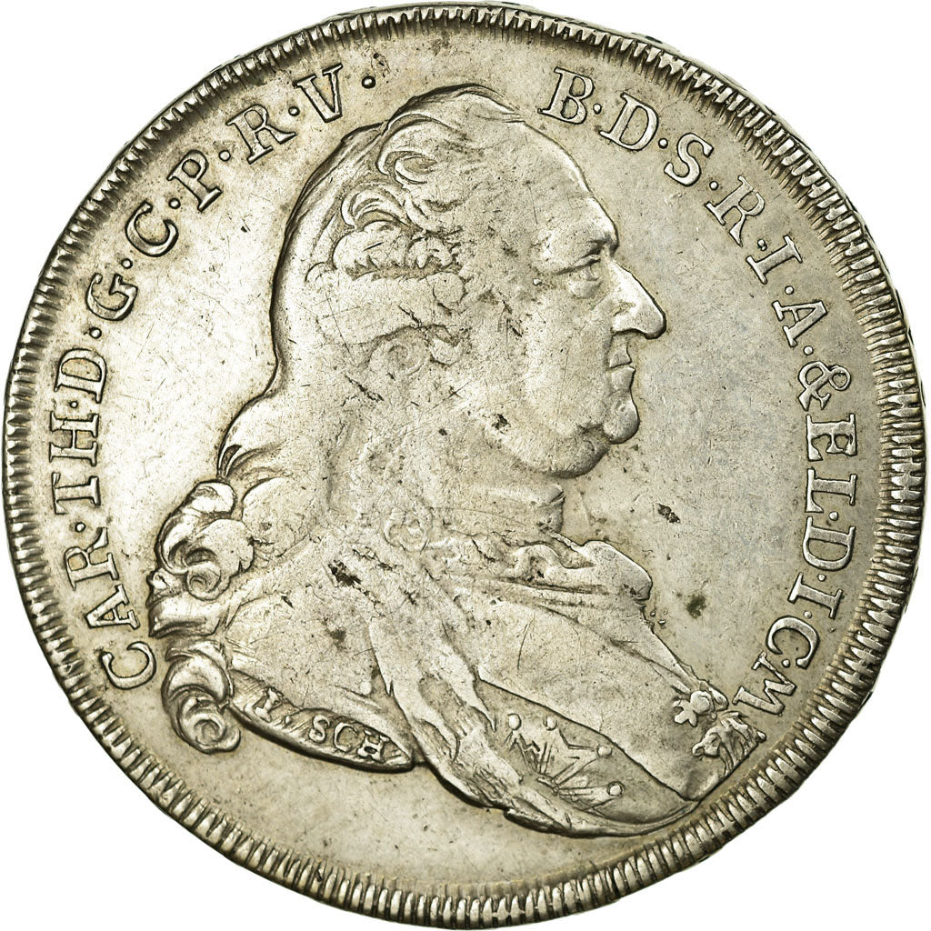 Stati tedeschi, BAVARIA, Karl Theodor, Thaler, 1781, Munich, Argento, MB+