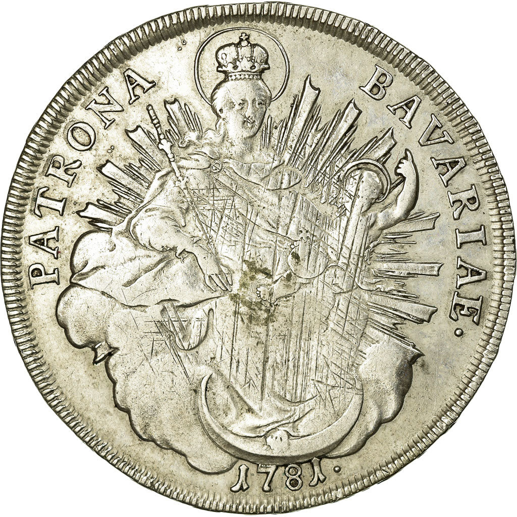 Stati tedeschi, BAVARIA, Karl Theodor, Thaler, 1781, Munich, Argento, MB+