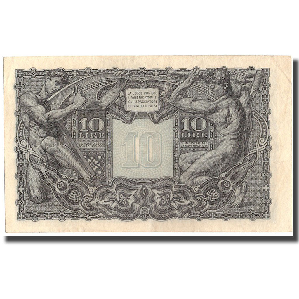 Banknote, Italy, 10 Lire, 1944, 1944-11-23, KM:32c, EF(40-45)