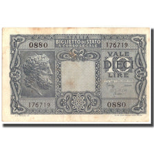 Banknote, Italy, 10 Lire, 1944, 1944-11-23, KM:32c, EF(40-45)