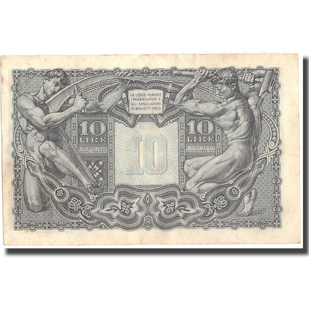 Banknote, Italy, 10 Lire, 1944, 1944-11-23, KM:32c, EF(40-45)
