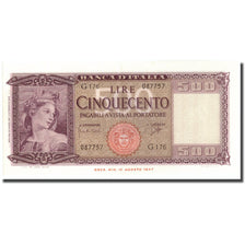 Banknote, Italy, 500 Lire, 1961, 1961-03-23, KM:80b, UNC(63)