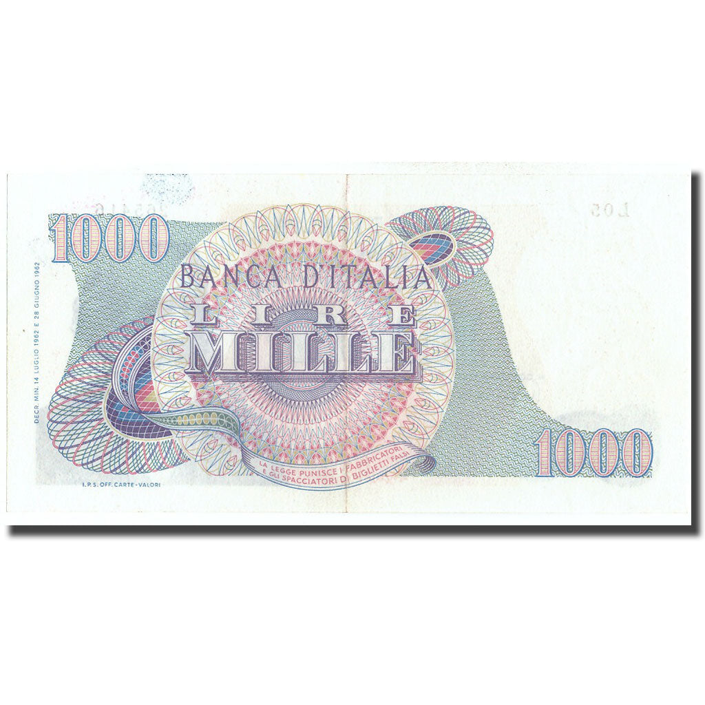 Banknote, Italy, 1000 Lire, 1962, 1962-07-14, KM:96a, UNC(63)