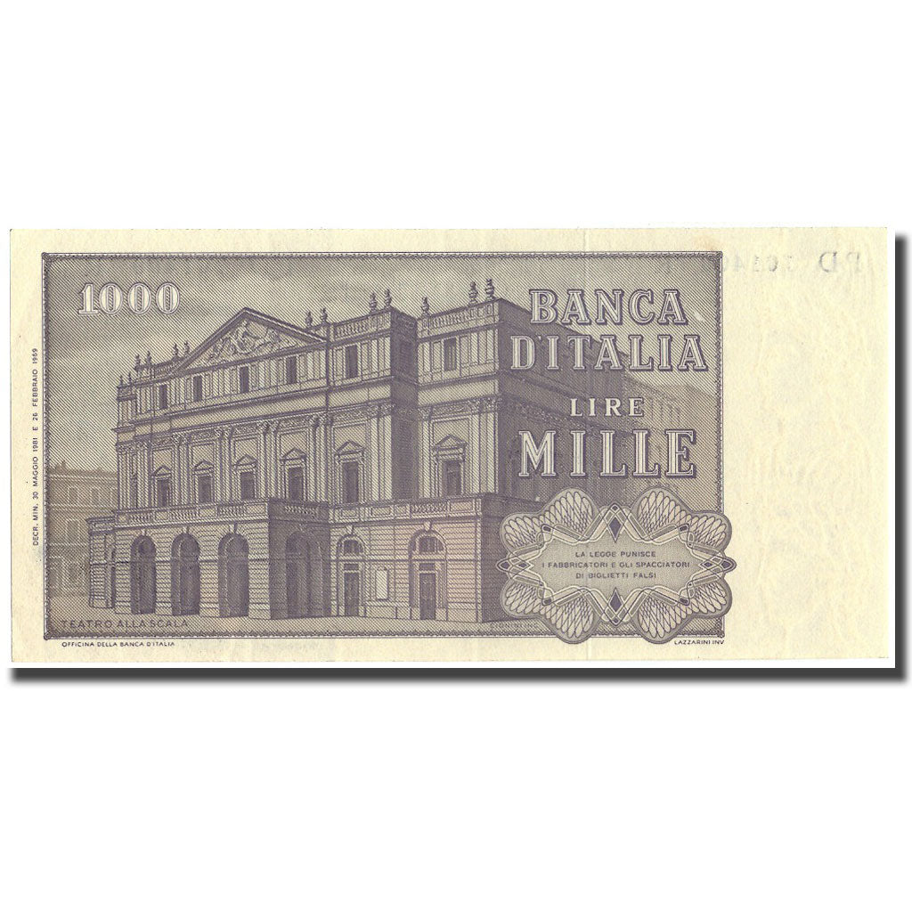 Banknote, Italy, 1000 Lire, 1981, 1981-05-30, KM:101h, UNC(64)