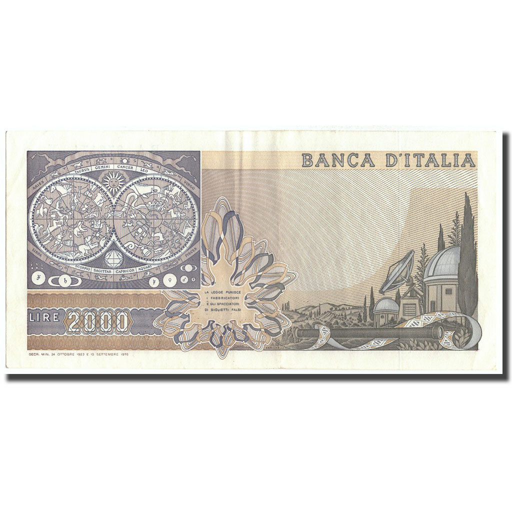 Banknote, Italy, 2000 Lire, 1983, 1983, KM:103c, AU(55-58)