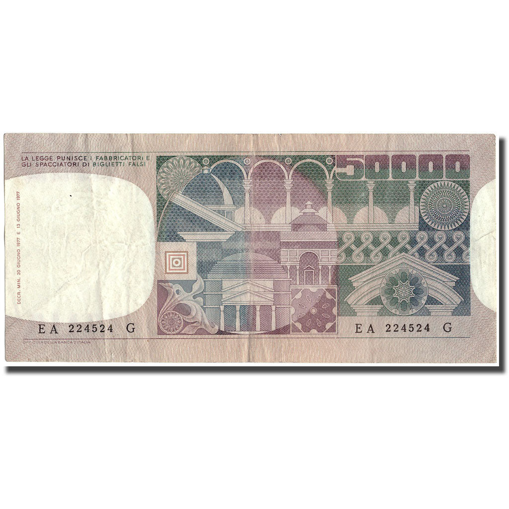 Banknote, Italy, 50,000 Lire, 1977, 1977-06-20, KM:107a, EF(40-45)