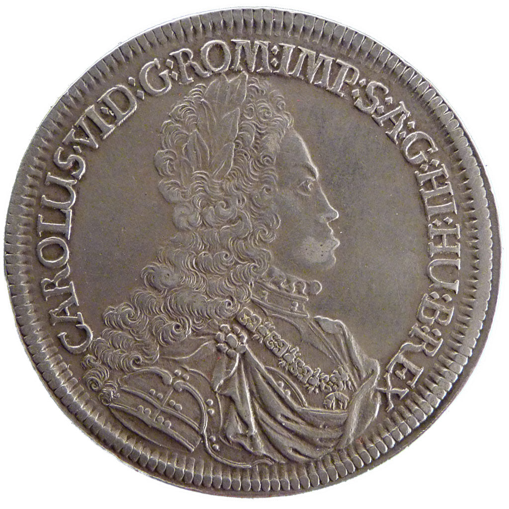 Austria, Thaler, 1714, KM #1923, AU(50-53), Silver, 28.20