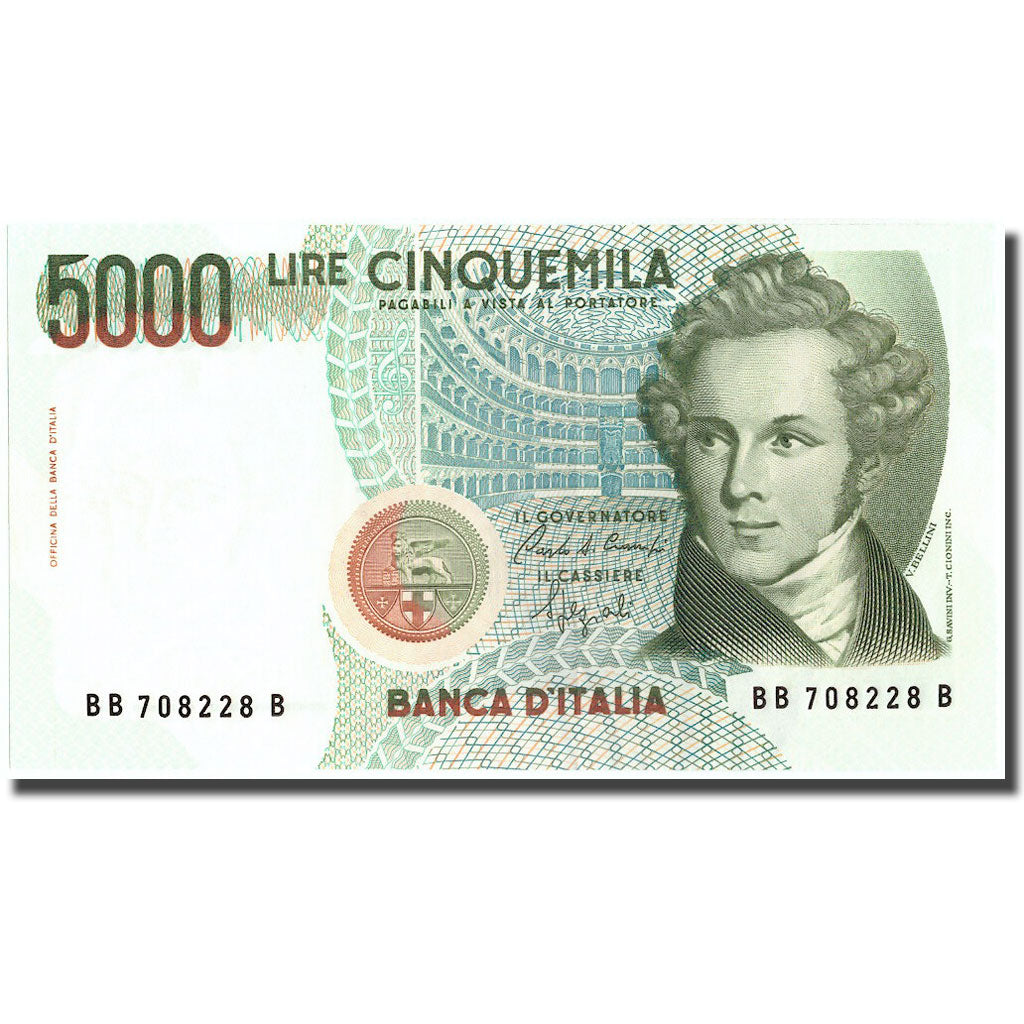 Banconote, Italia, 5000 Lire, 1985, 1985, KM:111b, SPL