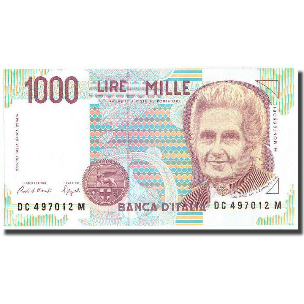 Banknote, Italy, 1000 Lire, undated 1995, KM:114c, UNC(64)