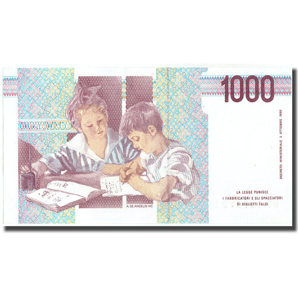 Banknote, Italy, 1000 Lire, undated 1995, KM:114c, UNC(64)