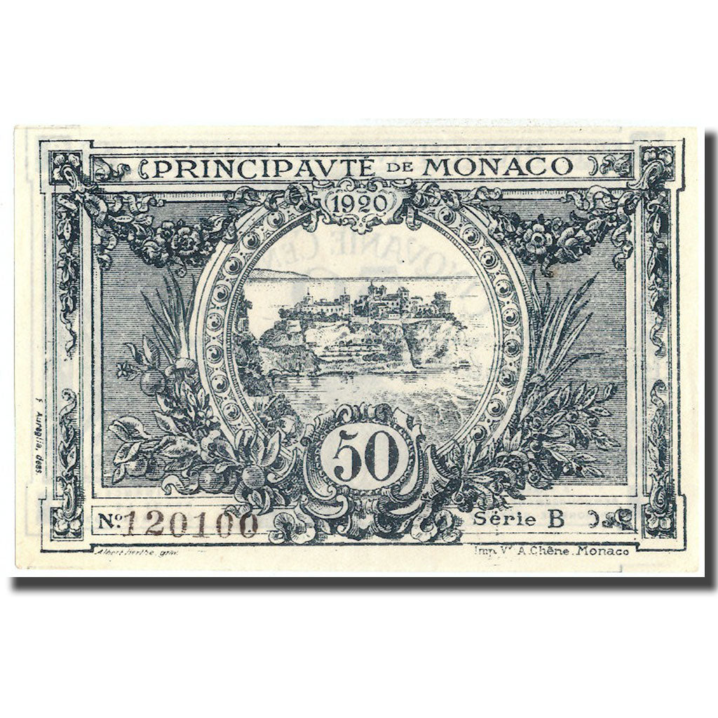 Banknote, Monaco, 50 Centimes, 1920, 1920, KM:3a, UNC(65-70)