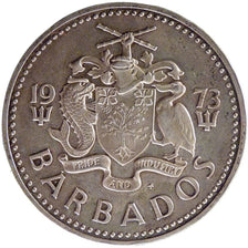 Barbados, 5 Dollars, 1973, KM #16a, AU(55-58), Silver, 40, 32.10