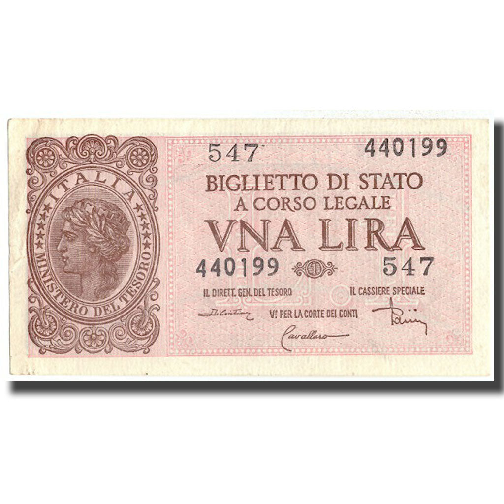 Banknote, Italy, 1 Lira, 1944, 1944-11-23, KM:29c, UNC(60-62)