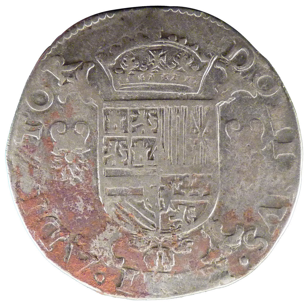 Belgium, 1/2 Ecu, 1563, Anvers, VF(20-25), Silver, Delmonte #51, 16.60