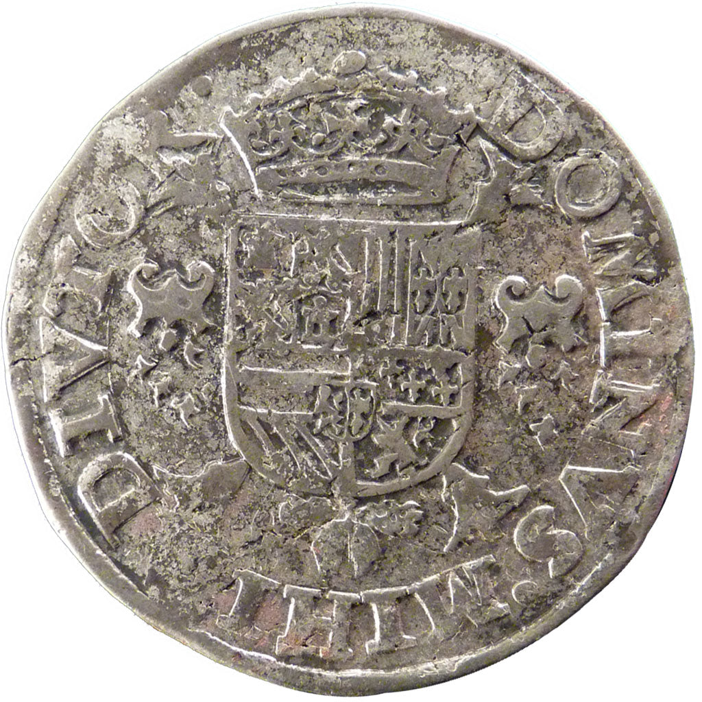 Belgium, 1/2 Ecu, 1571, Anvers, VF(30-35), Silver, Delmonte #51, 16.80