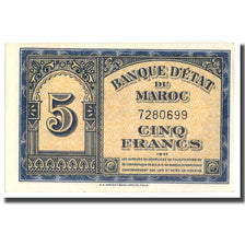 Banknote, Morocco, 5 Francs, 1943, 1943-08-01, KM:24, UNC(64)