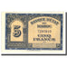 Banknote, Morocco, 5 Francs, 1943, 1943-08-01, KM:24, UNC(64)