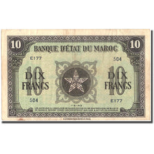 Banknote, Morocco, 10 Francs, 1943, 1943-05-01, KM:25a, EF(40-45)