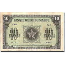 Banknote, Morocco, 10 Francs, 1943, 1943-05-01, KM:25a, EF(40-45)