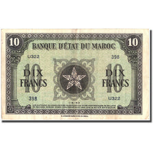 Banknote, Morocco, 10 Francs, 1943, 1943-05-01, KM:25a, EF(40-45)