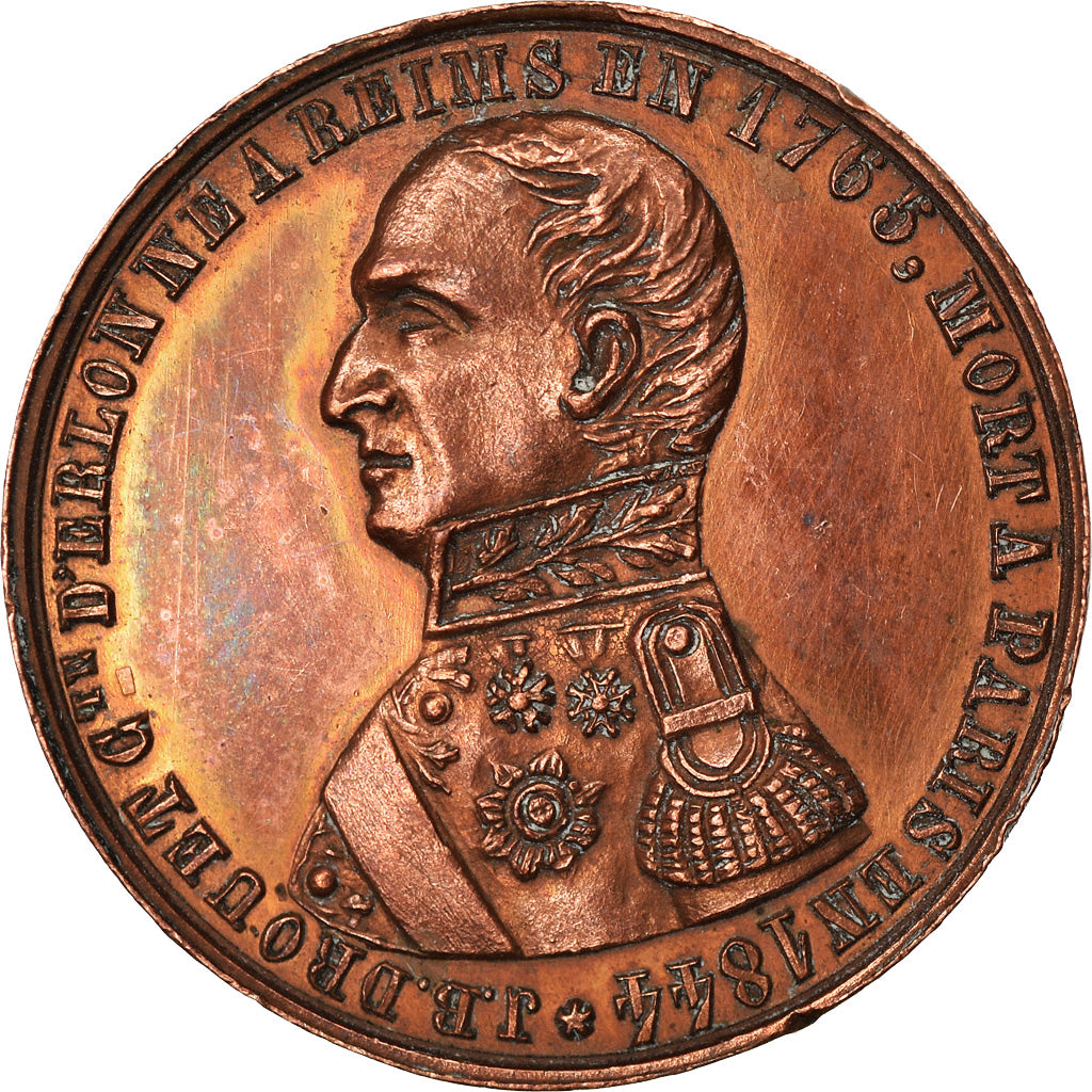 France, Jeton, Inauguration de la Statue du Maréchal Drouet d'Erlon, Reims